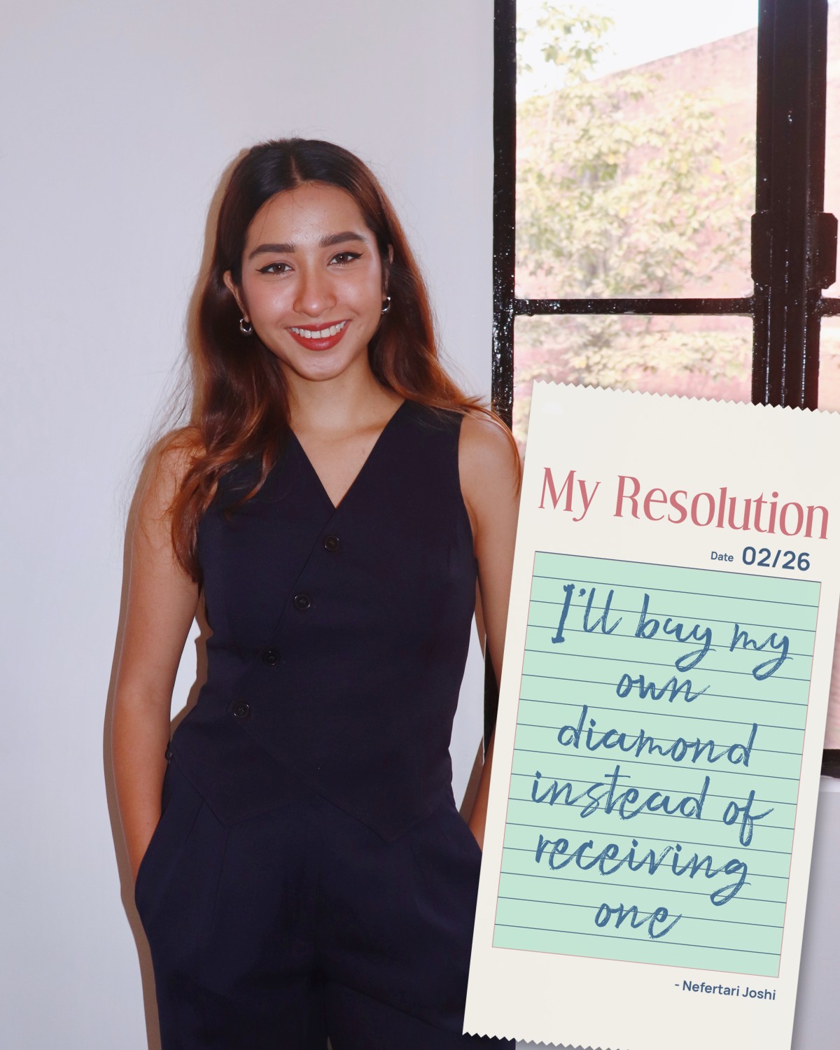 A resolution to buy diamond instead of receiving.