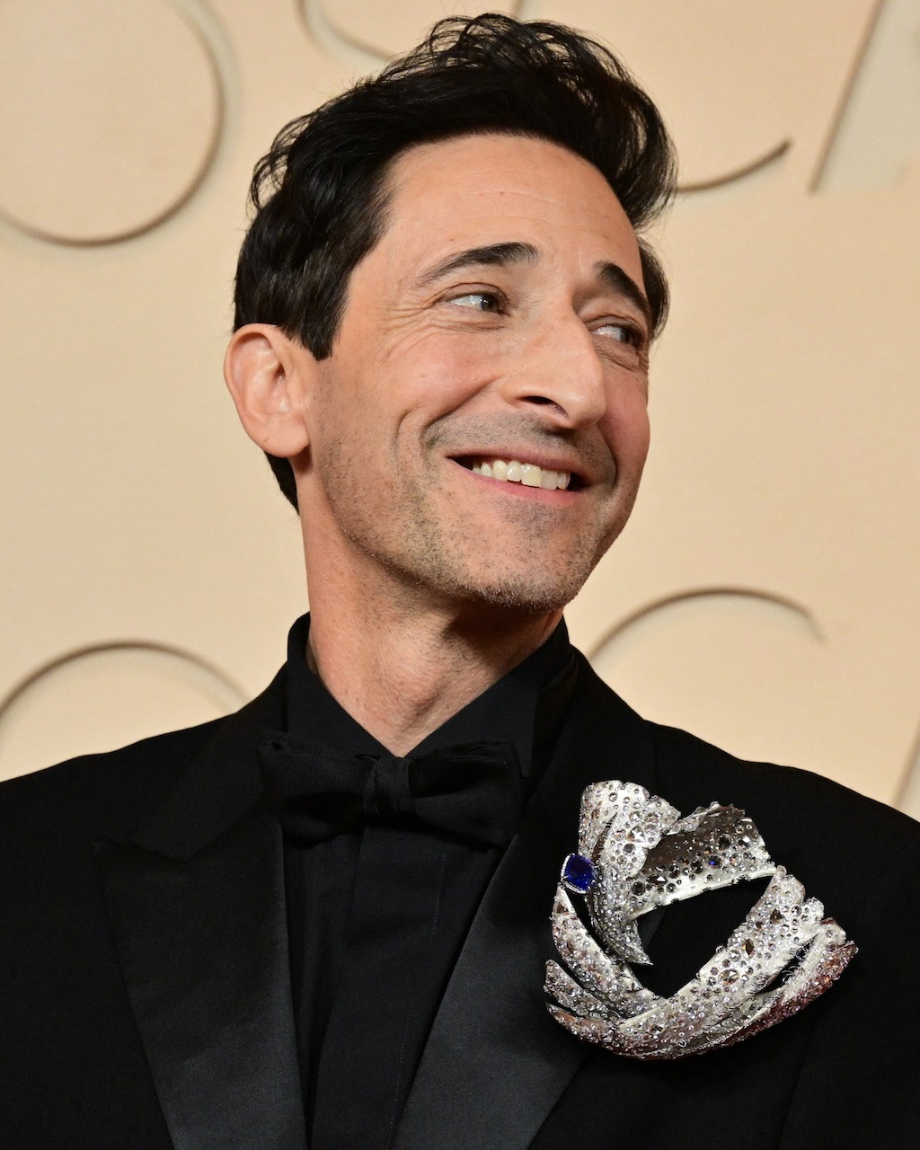 Adrien Brody Wore a Huge Diamond Brooch to the Oscars 2026 