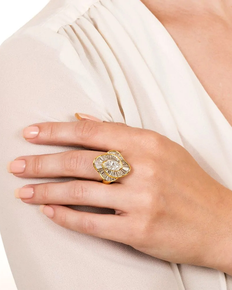 symbolic engagement rings: ballerina ring