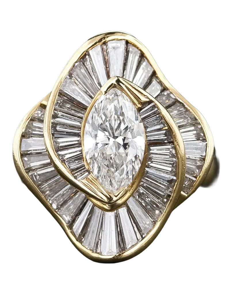 symbolic engagement rings: ballerina ring