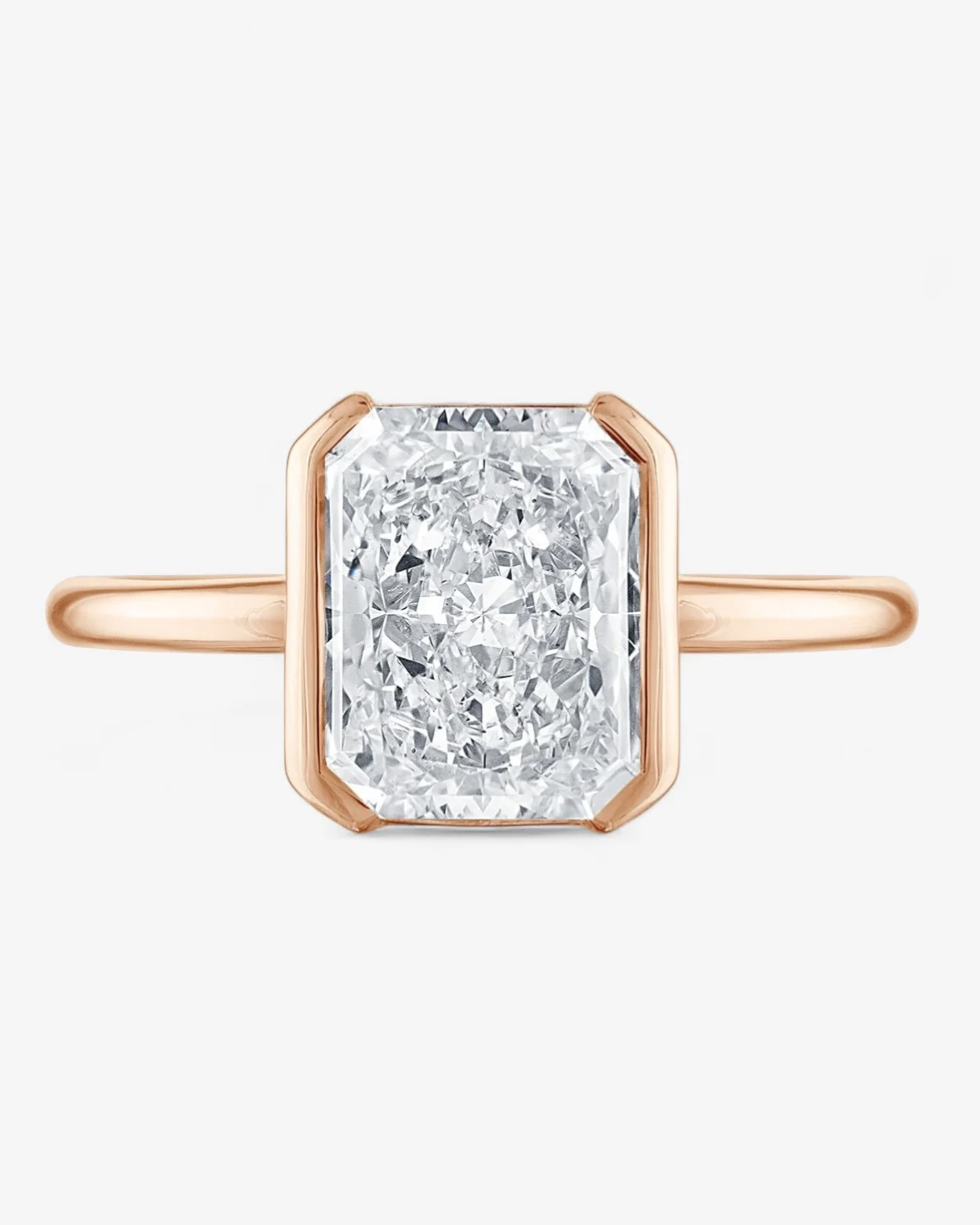 symbolic engagement rings: half bezel ring