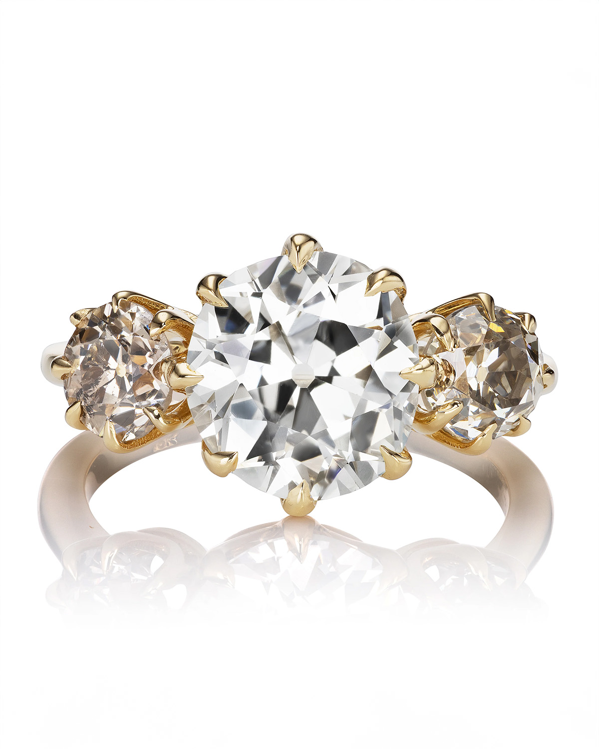 symbolic engagement rings: three stone ring