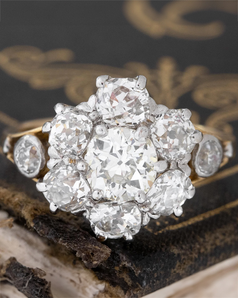 Victorian engagement rings: Diamond Cluster Ring