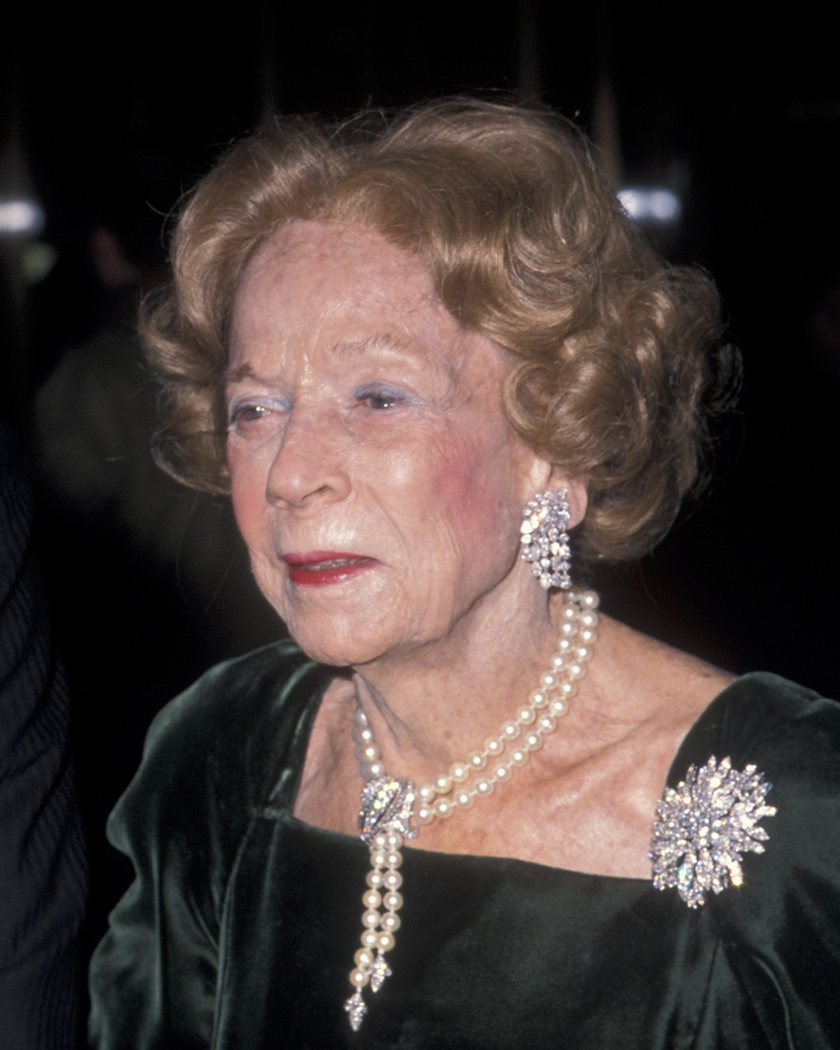 Brooke Astor attends the Royal Oak Foundation Benefit Gala on March 1, 1999 at the Equitable Center in New York City. (Photo by Ron Galella, Ltd./Ron Galella Collection via Getty Images)