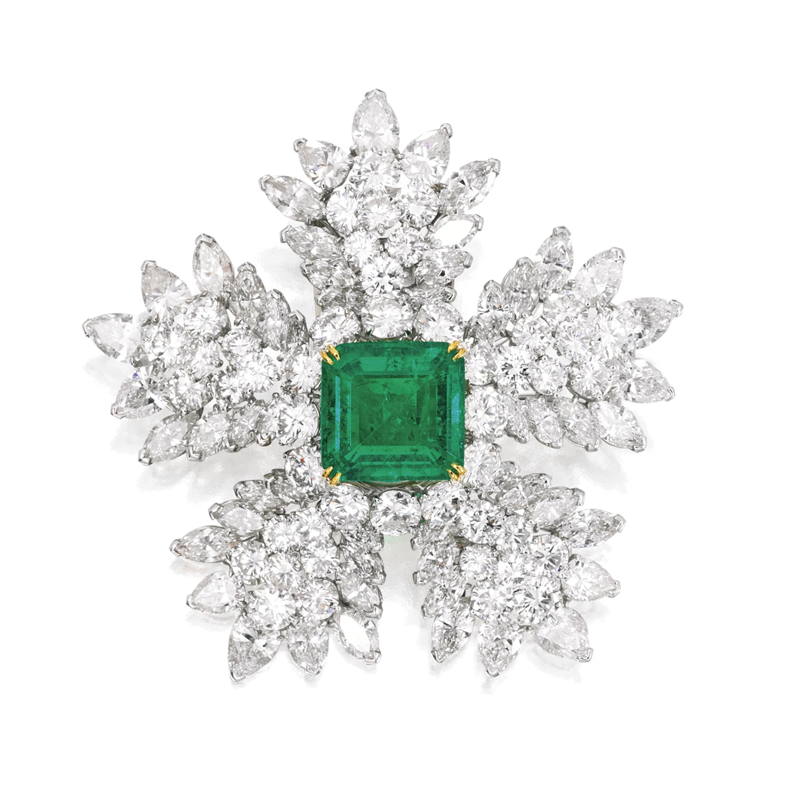 Brooke Astor's Van Cleef & Arpels Emerald and Diamond Brooch