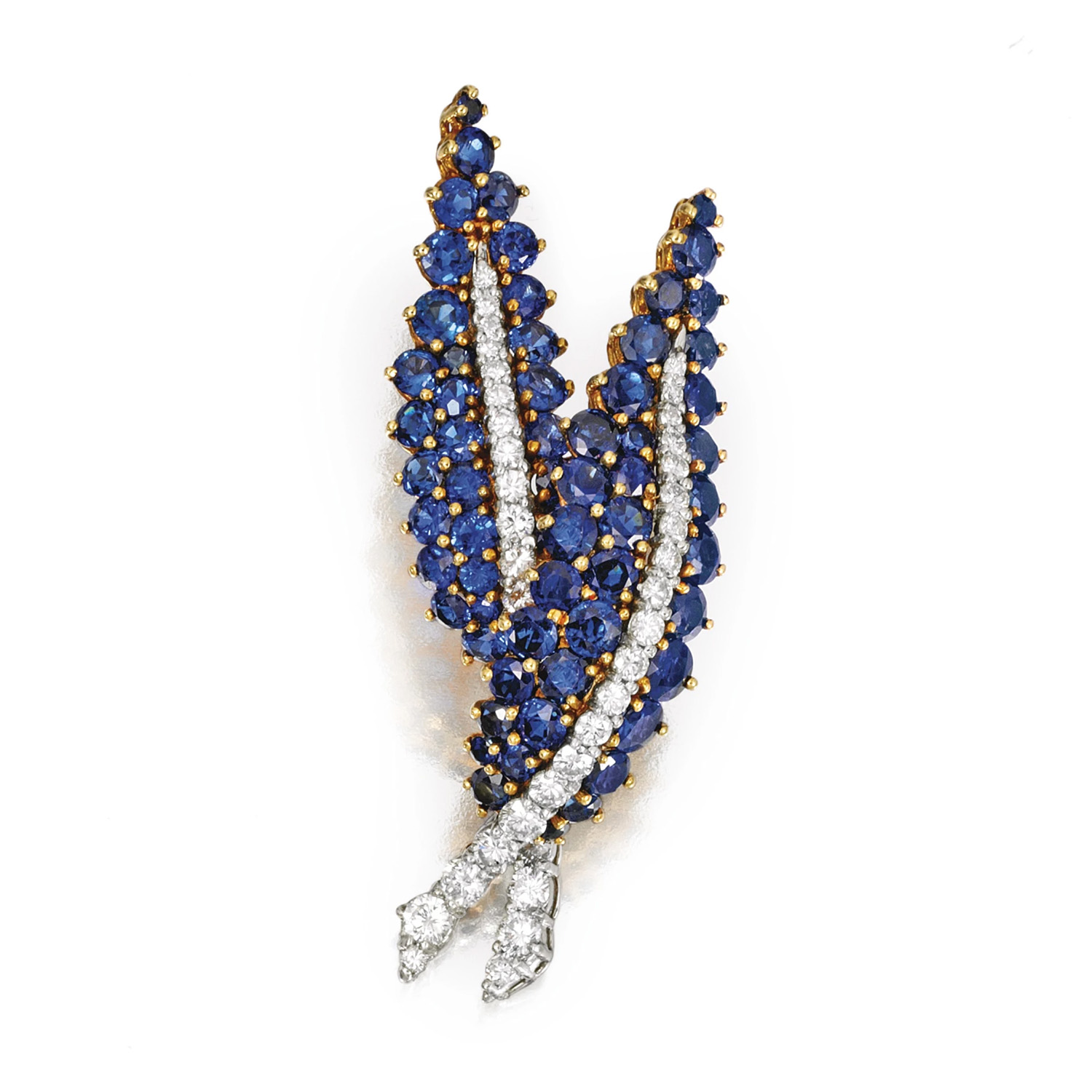 Brooke Astor's Van Cleef & Arpels, New York, Sapphire and Diamond Brooch, Circa 1960 (Courtesy of Sotheby's)