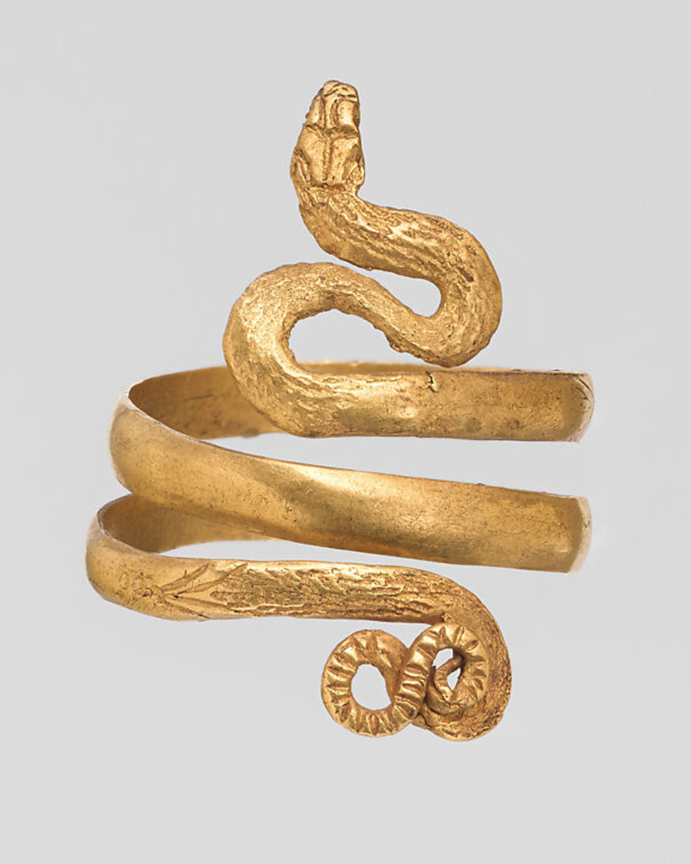 Roman Gold Snake Ring, 1st century CE. (Courtesy of The Metropolitan Museum of Art)