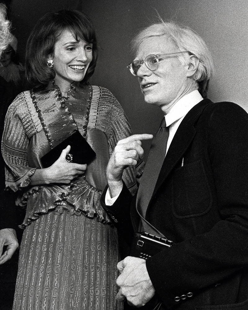 Lee Radziwell and Andy Warhol during the Metropolitan Museum Costume Exhibit at the Metropolitan Museum of Art in New York City, 1971.