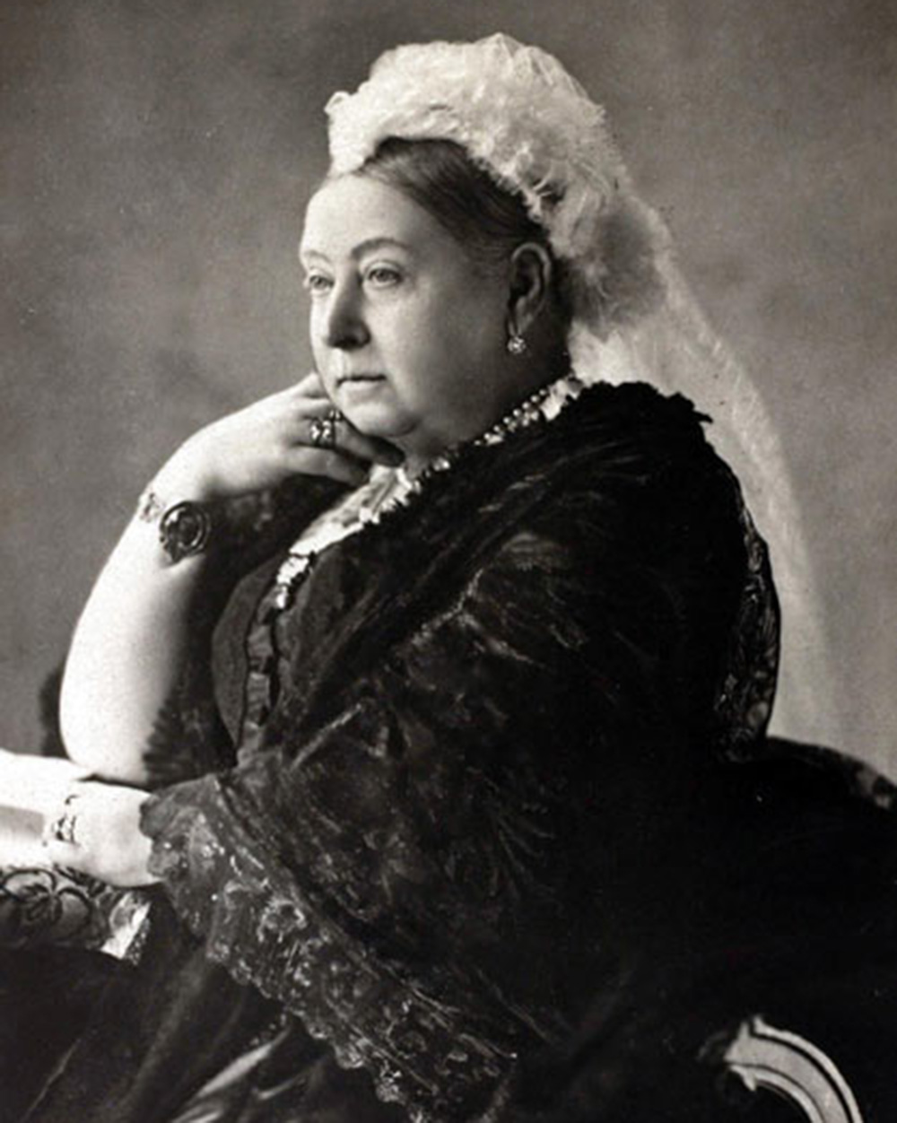 Queen Victoria in mourning gown