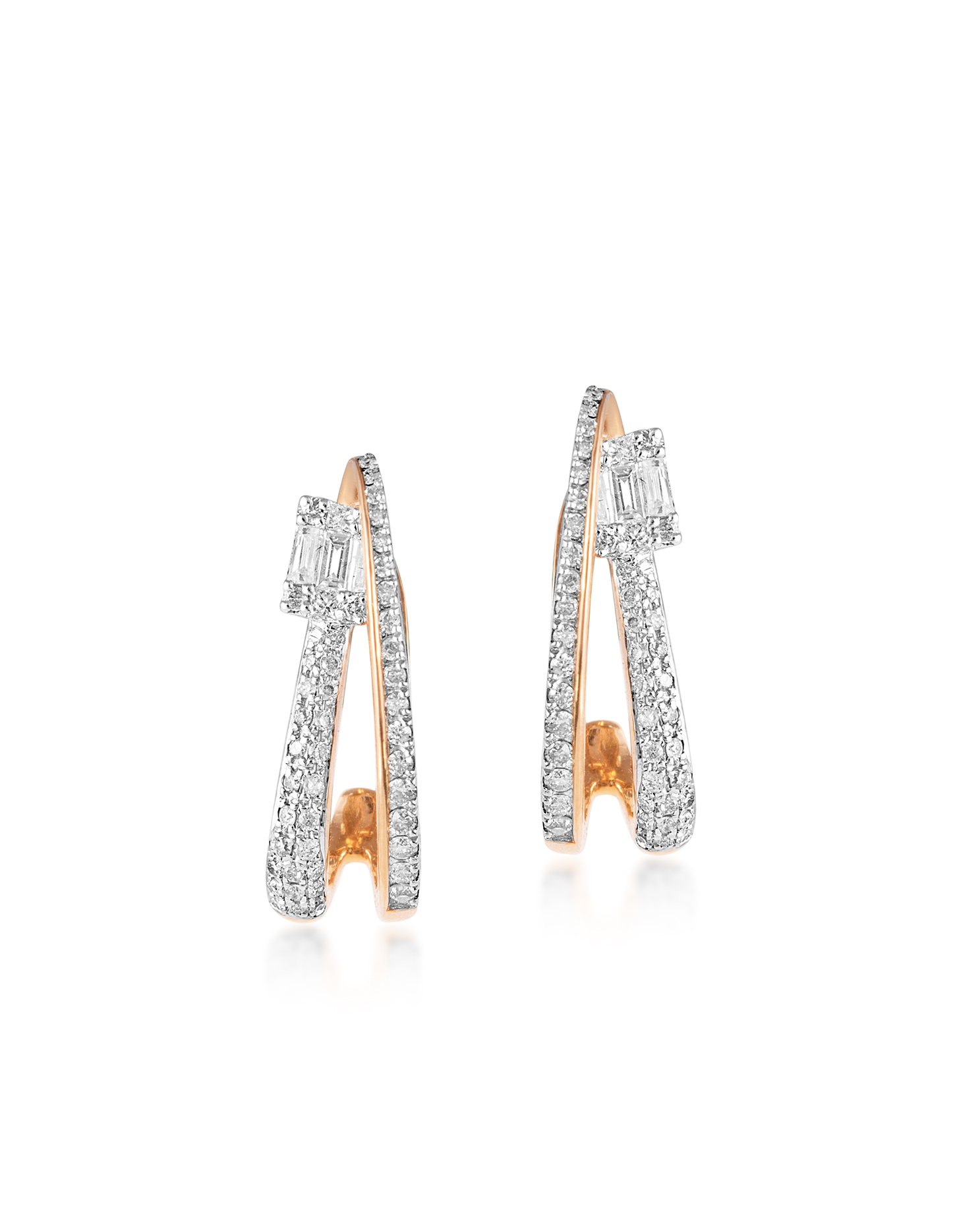 Slim dual-tone ear cuffs