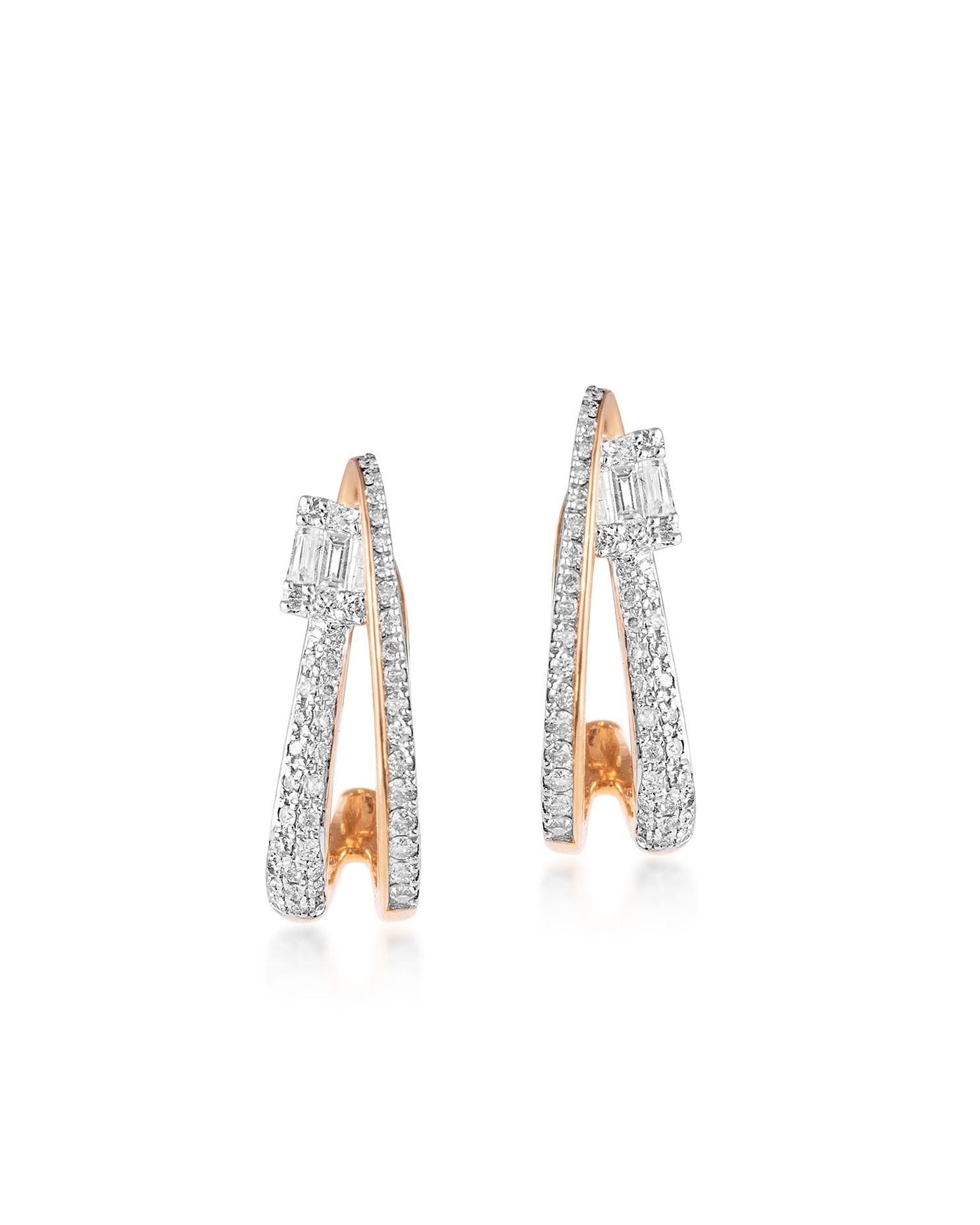 Slim dual-tone ear cuffs
