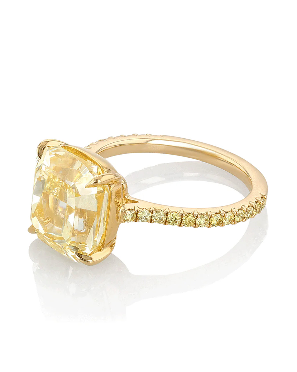 Hamilton Jewelers Yellow Gold and Fancy Yellow Diamond Ring, Price Upon Request, hamiltonjewelers.com