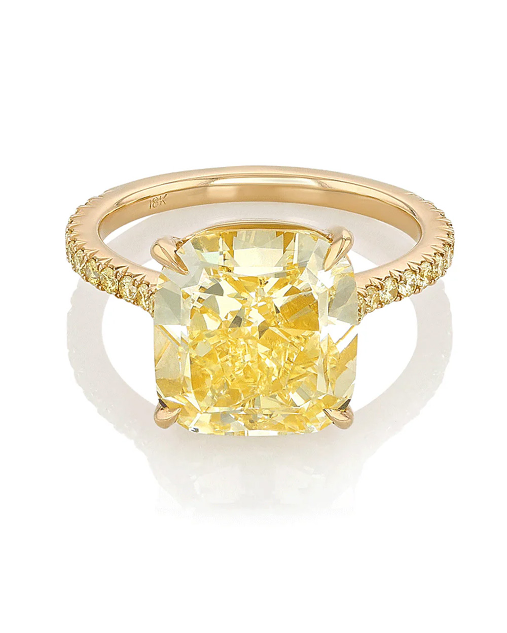 Hamilton Jewelers Yellow Gold and Fancy Yellow Diamond Ring, Price Upon Request, hamiltonjewelers.com