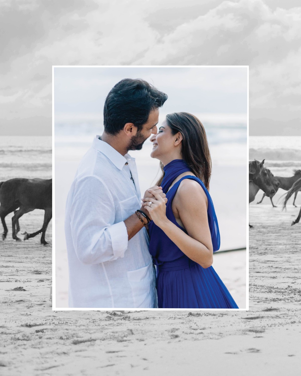 Round-cut natural diamond engagement ring for proposal