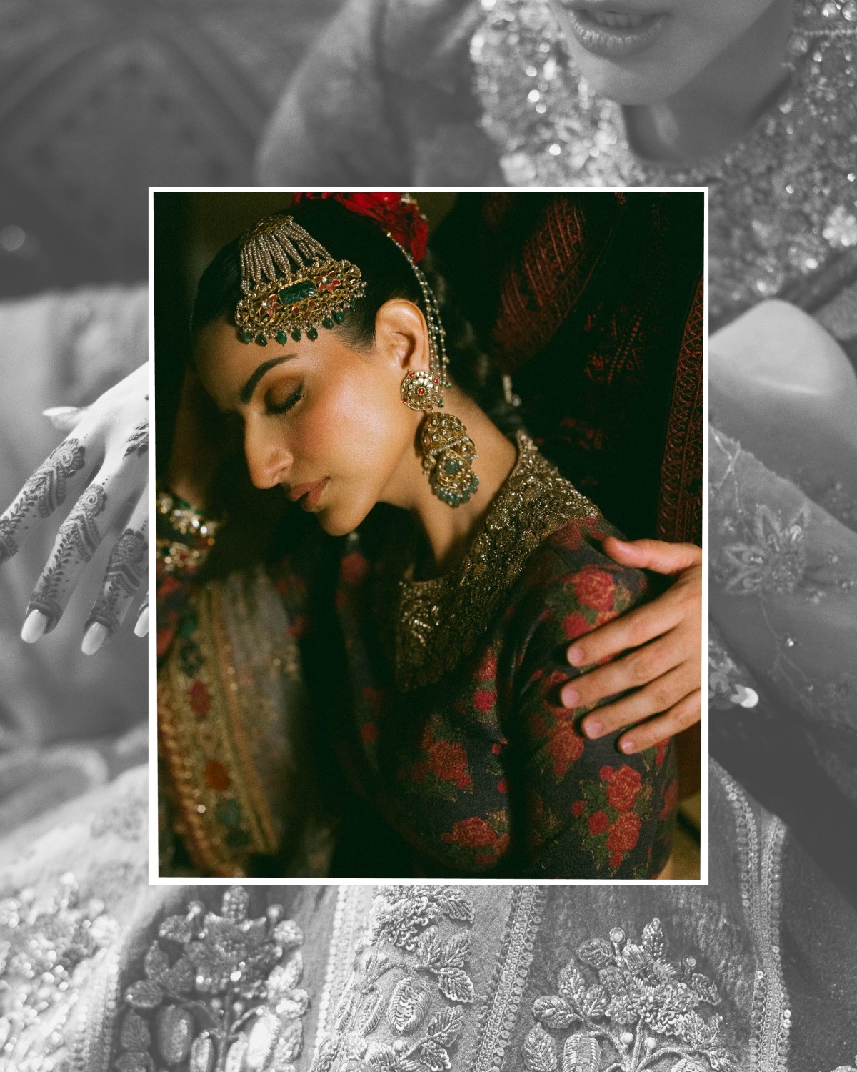 Elegant diamond bridal jewellery during wedding celebration