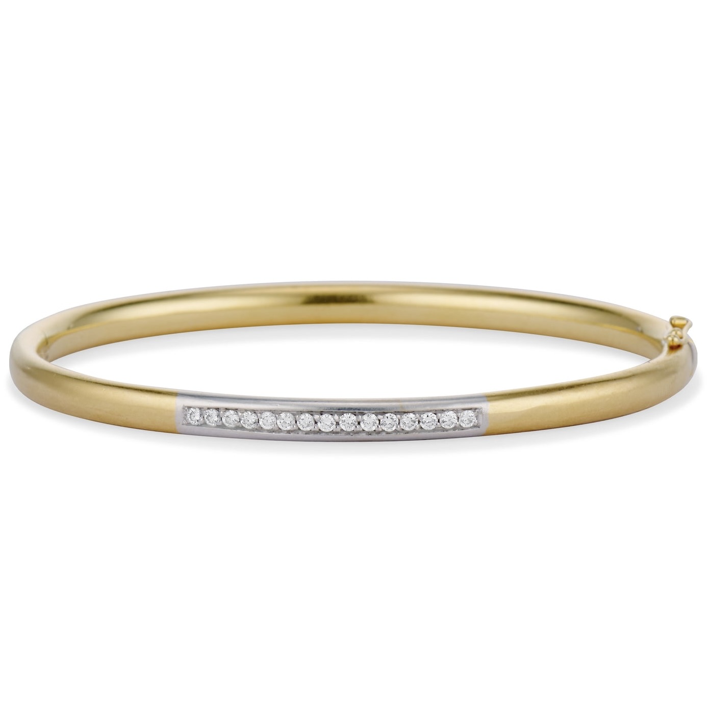 Ashley Zhang Jewelry Diamond Bar Bangle, $3,880, ashleyzhangjewelry.com