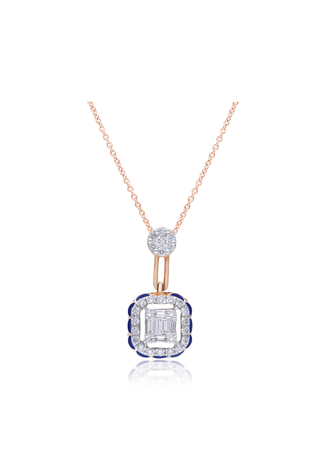 Gold Diamond Necklace with Pendant
