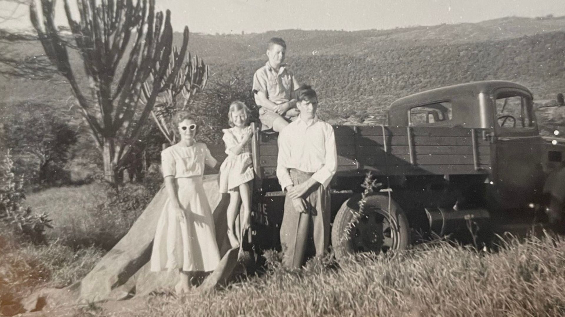 Beatrice Bond and family in Kenya