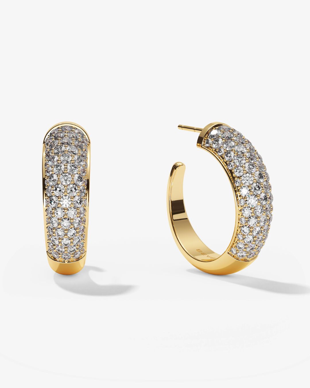 The Beabond Lanaka Collection small pave hoop earrings