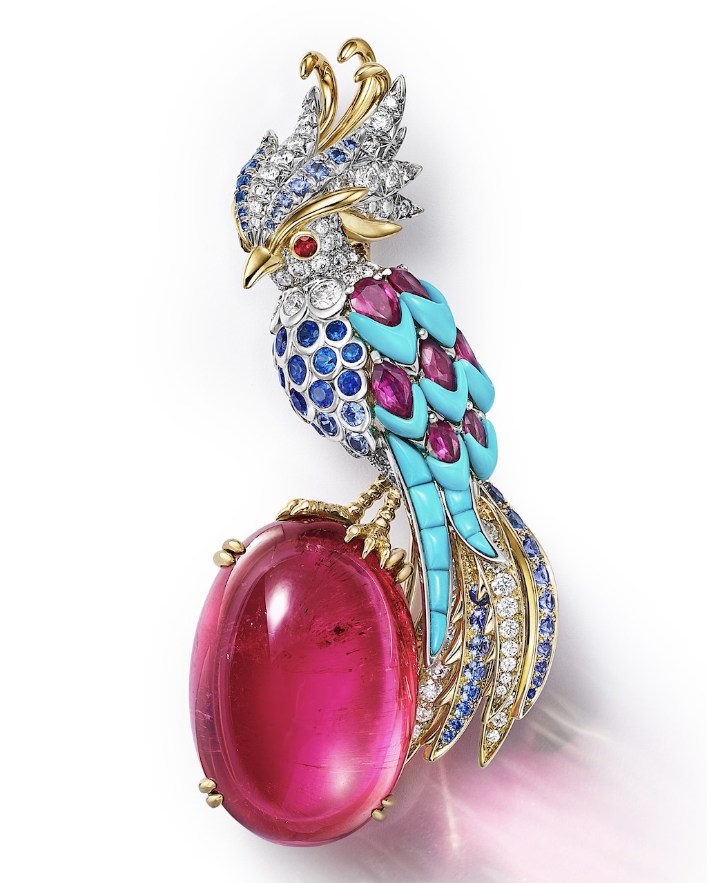 Paradise Bird Brooch from the Tiffany & Co. Blue Book 2026: Hidden Garden high jewelry collection (Courtesy of Tiffany & Co.)