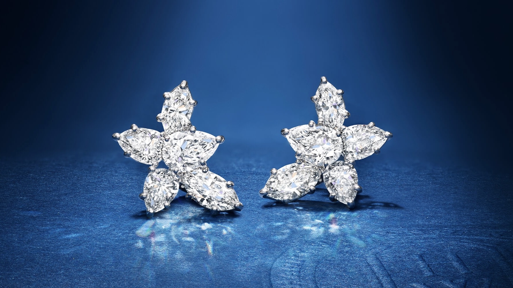 Harry Winston Diamond Cluster Earrings (Courtesy of Harry Winston)