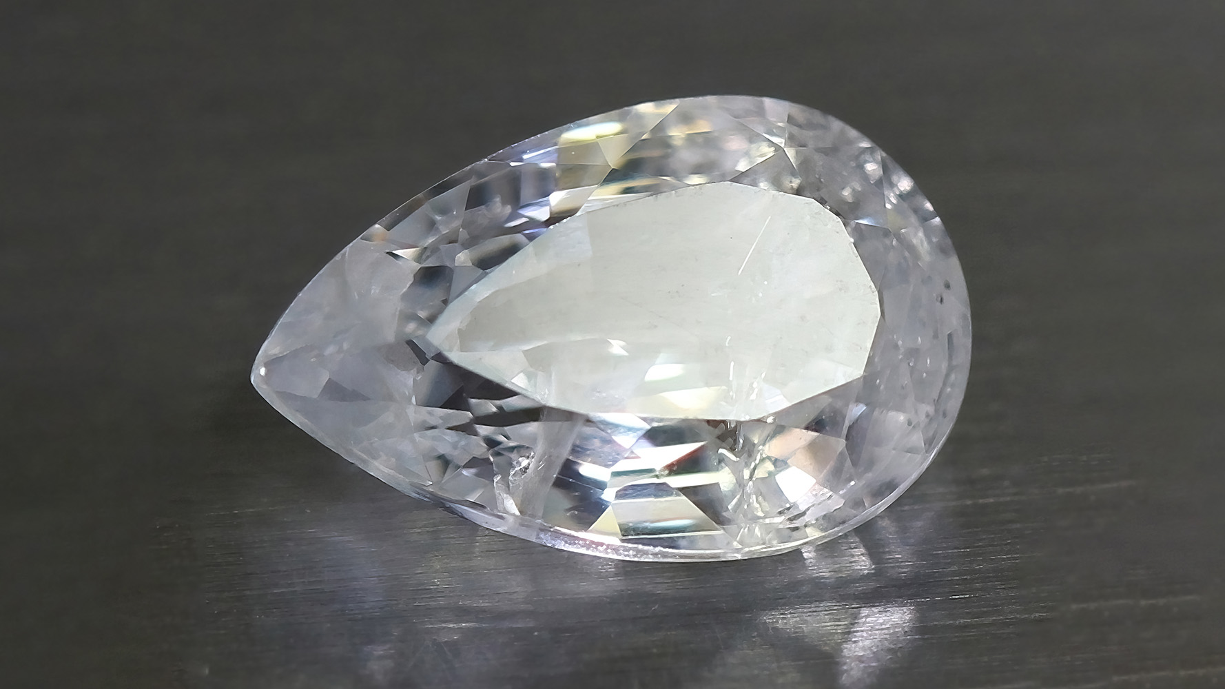 white sapphire vs diamond: Lab-grown white sapphire. (iStock) 