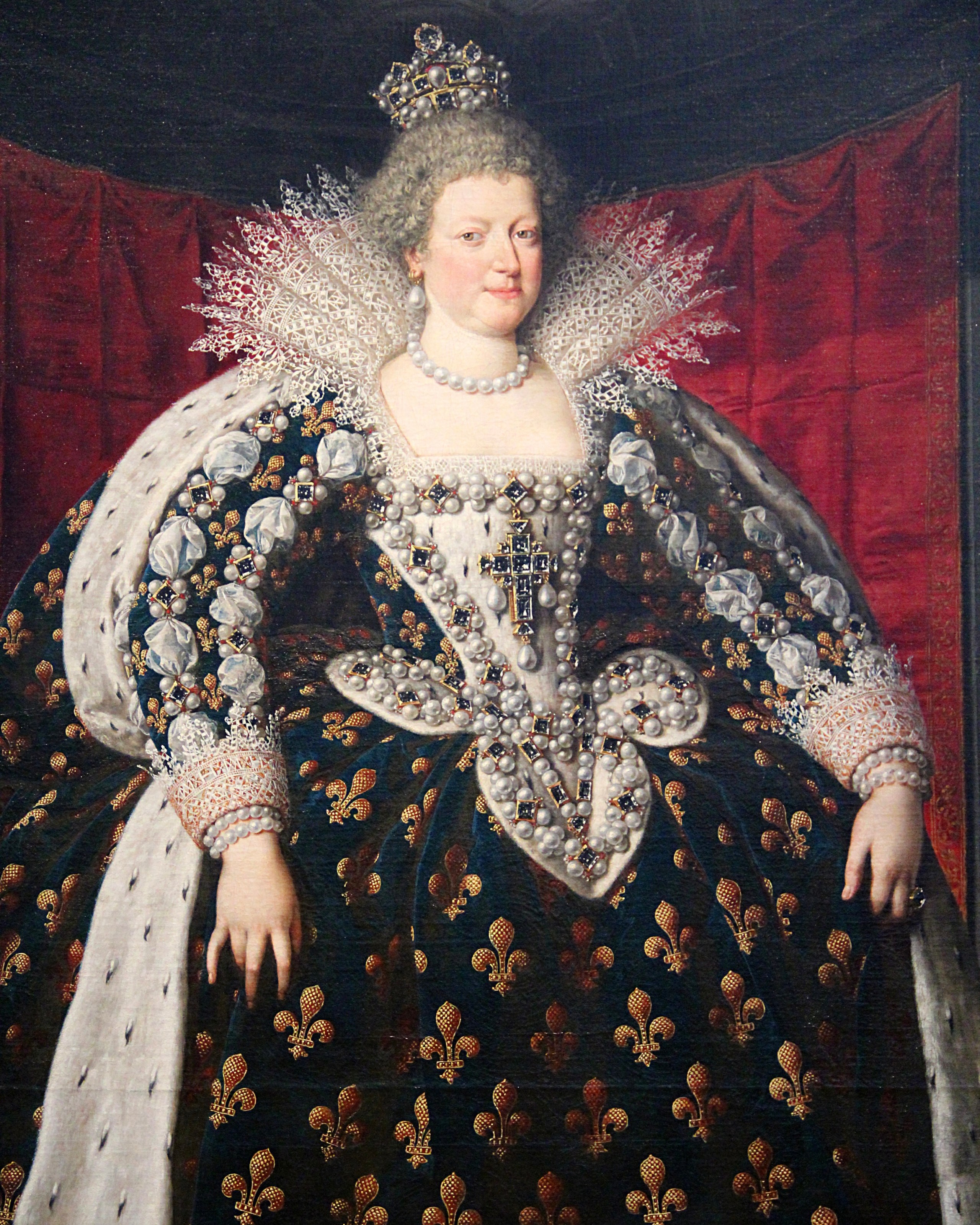 Beau Sancy Diamond Coronation portrait of Marie de' Medici, 1610.