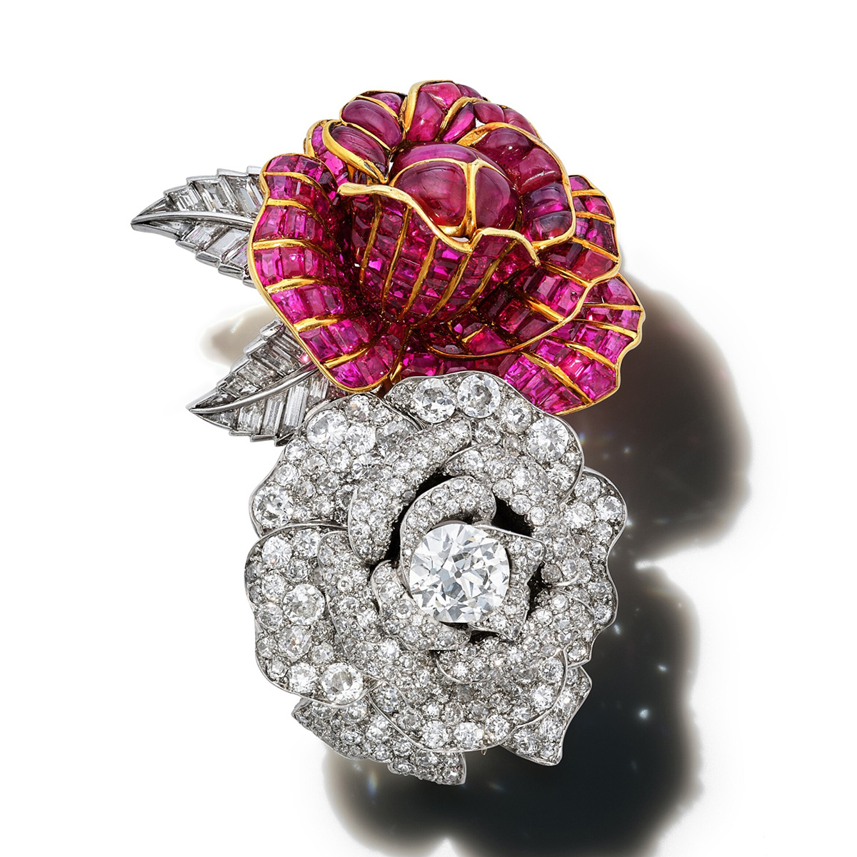 René Boivin Ruby and Diamond Clip-Brooch (Courtesy of Sotheby's)
