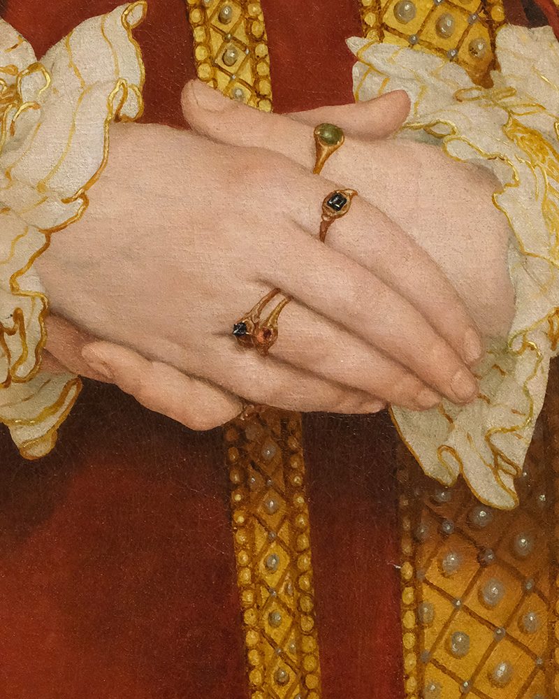 Detail of Anne of Cleves by Hans Holbein, c. 1539. (Wikimedia Commons/Public Domain)
