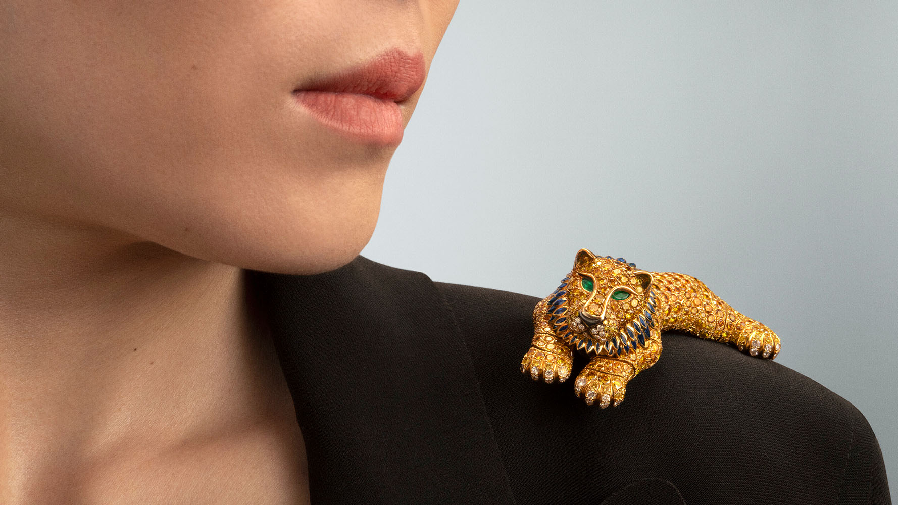 Rene Bovin lion brooch