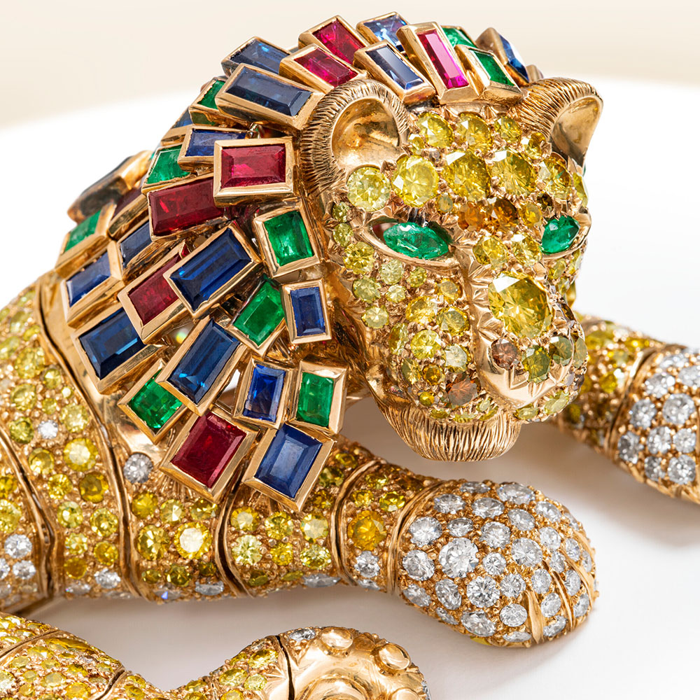René Boivin Multi-Gem Lion Brooch (Courtesy of Christie's Auction House)