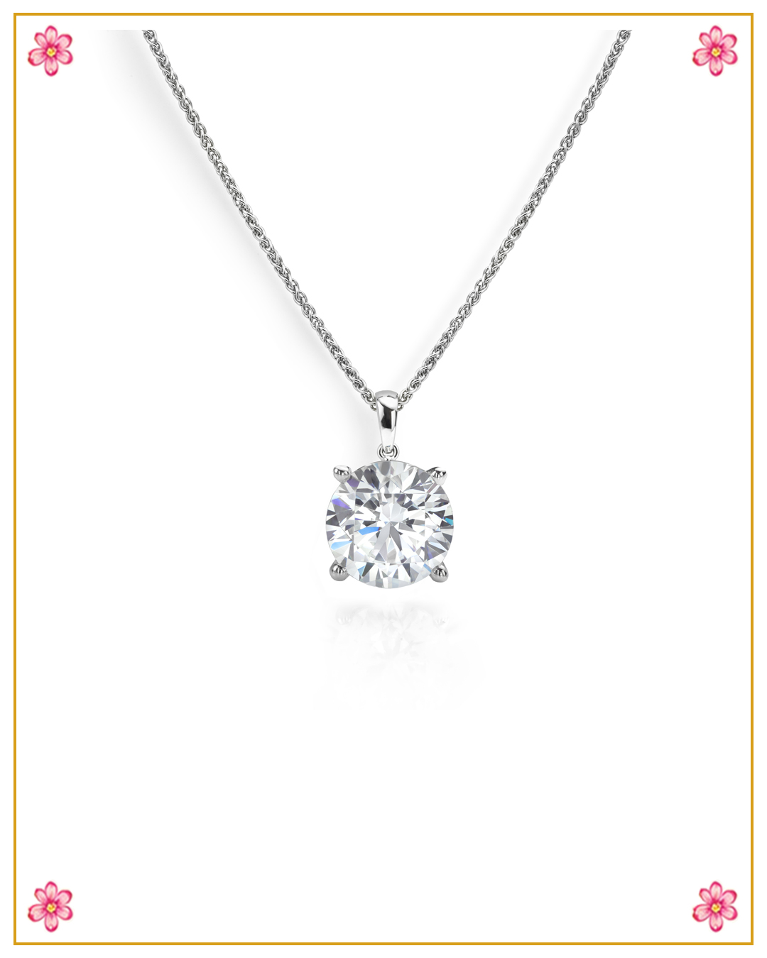 Round Cut Diamond Pendant
