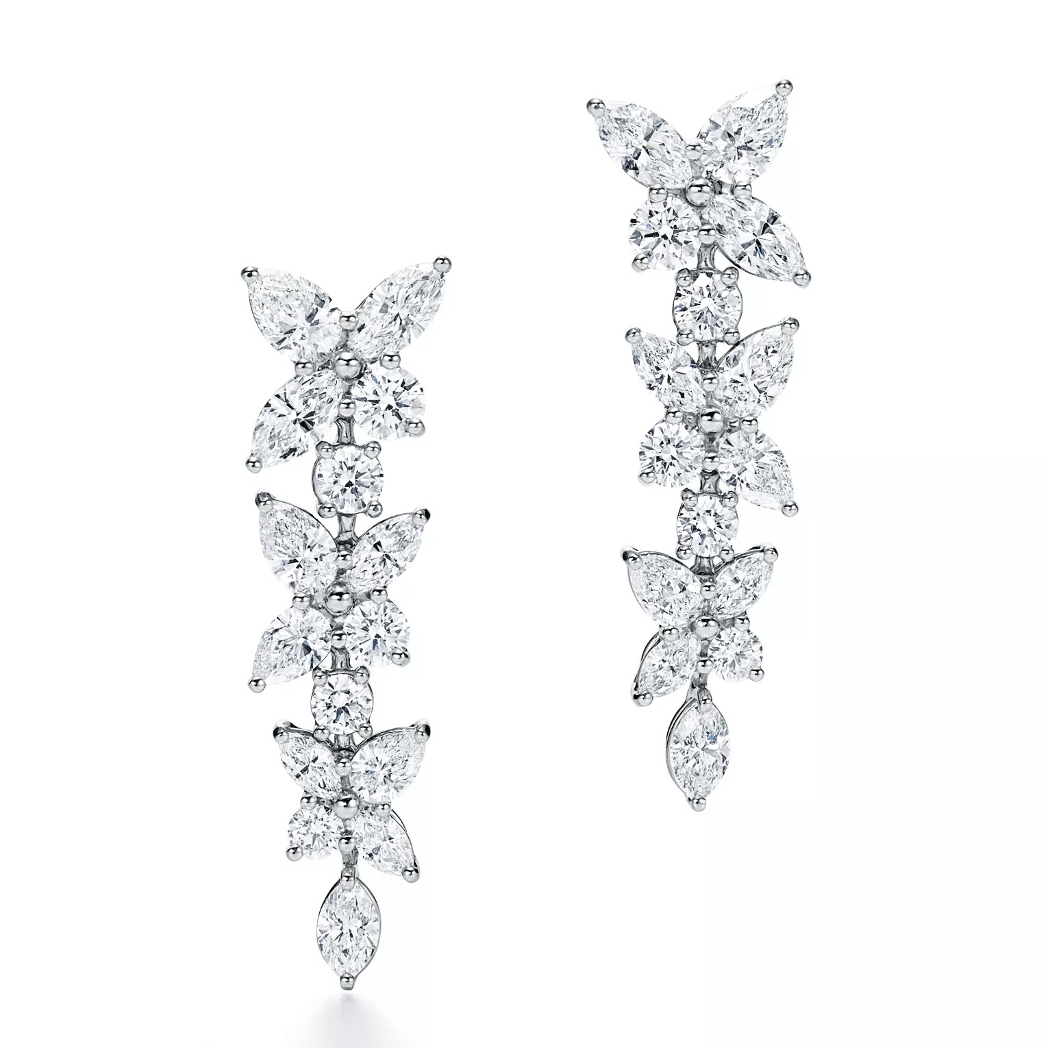 Tiffany Victoria® Mixed Cluster Drop Earrings, $69,000, tiffany.com