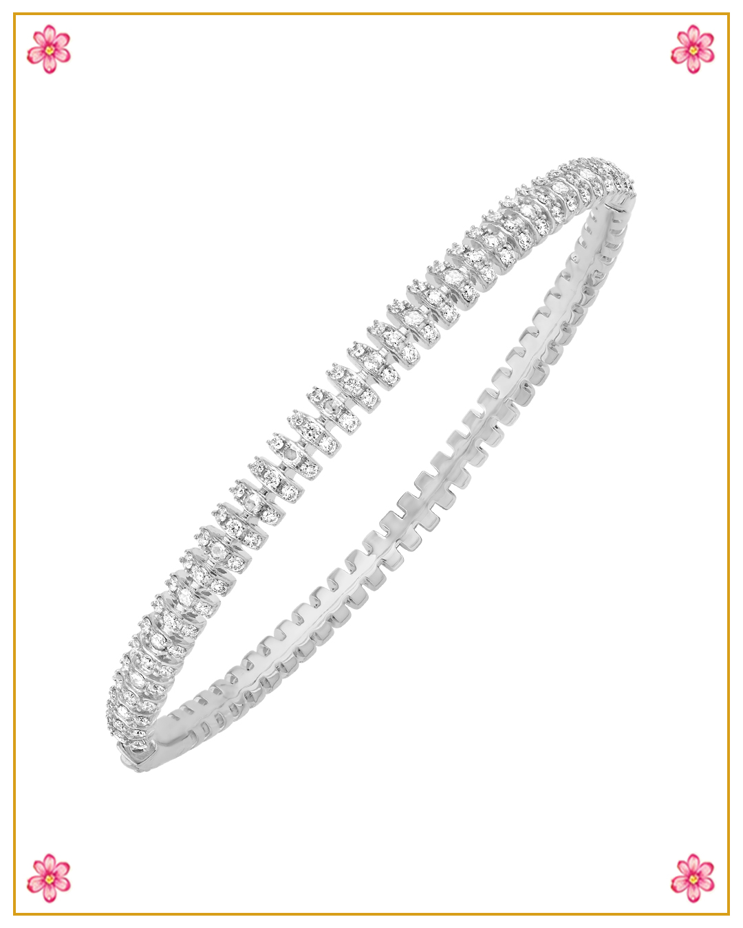 Diamond Bracelet with Unique Diamond Setting