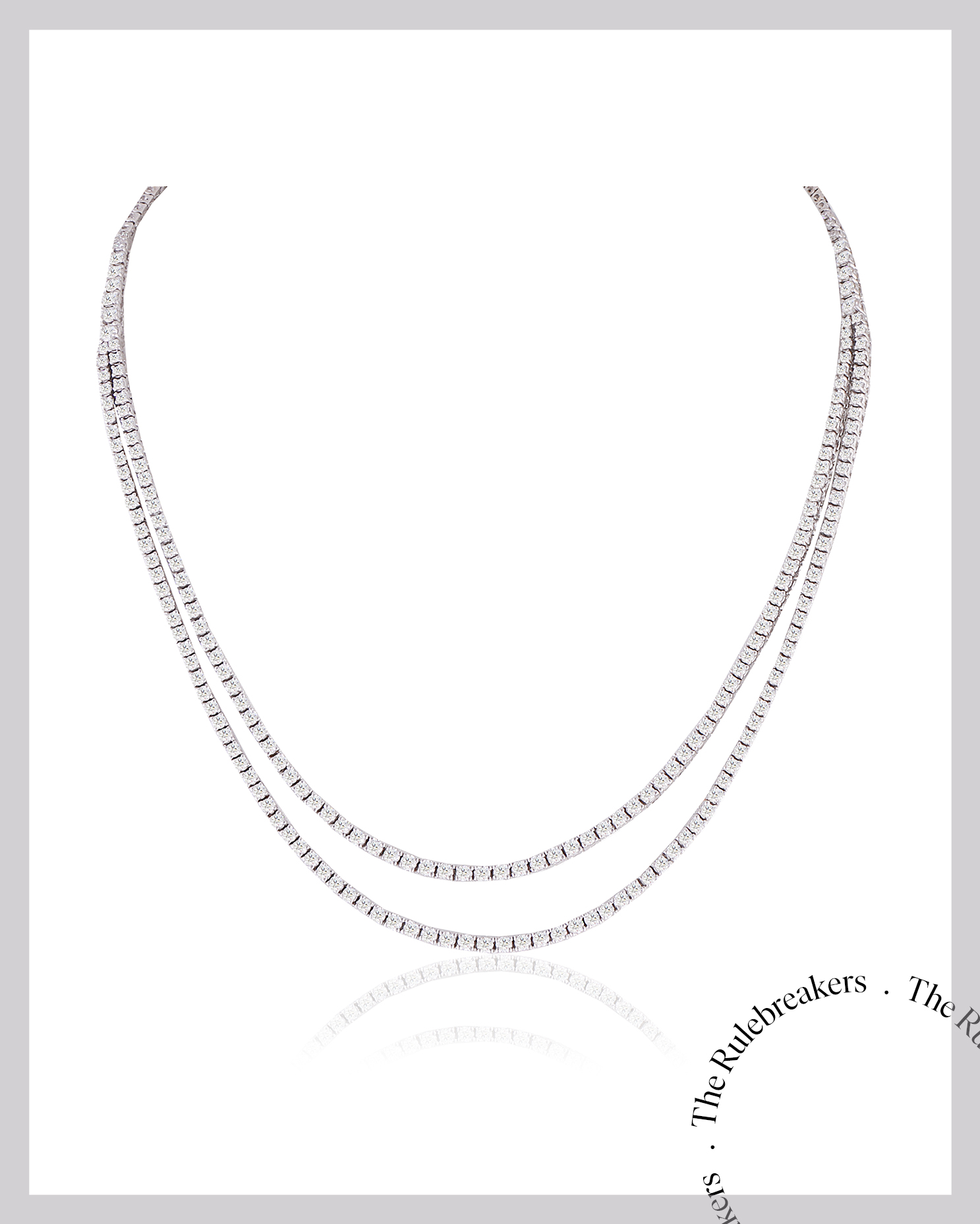 Layered Diamond tennis necklace