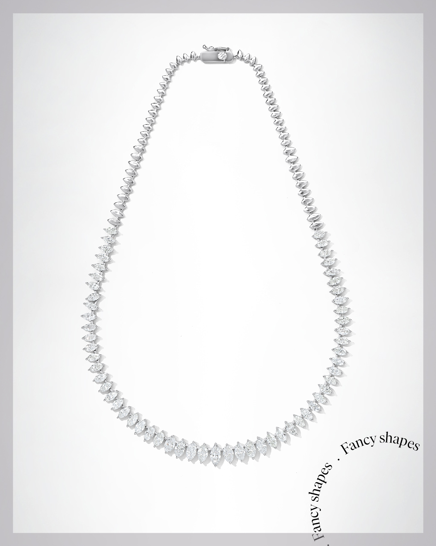 Classic Round Diamond Tennis Necklace