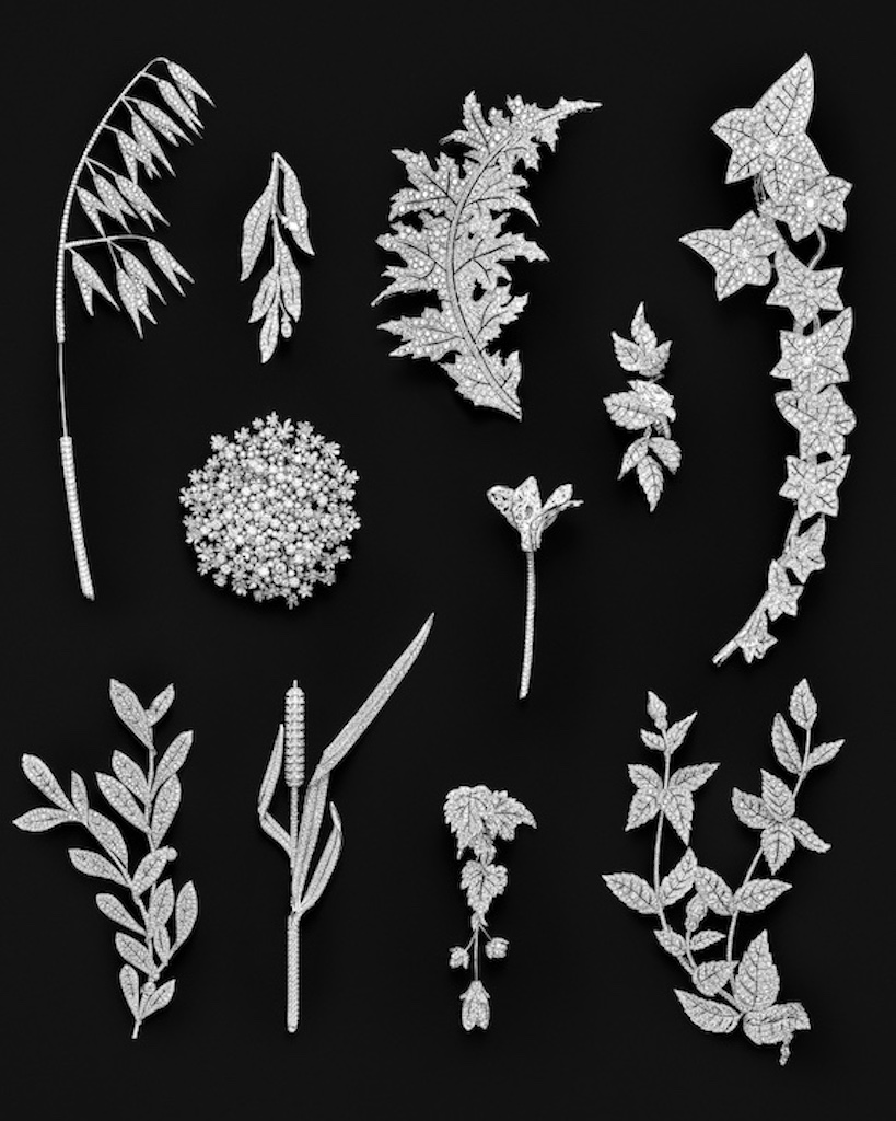 “Herbier” designs from Boucheron’s Histoire de Style 2025 collection Untamed Nature. (Courtesy of Boucheron)