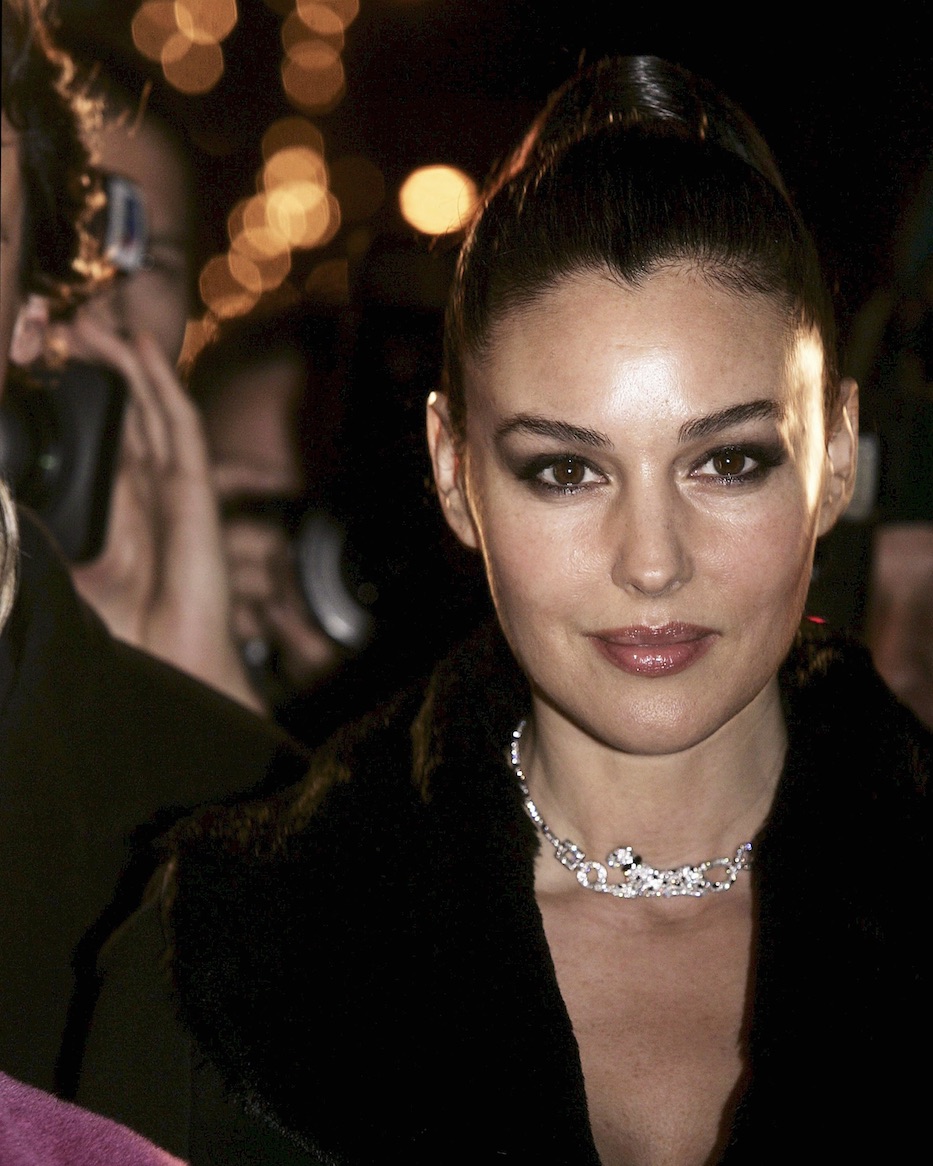 Monica Bellucci Wore a Cartier Panthère Necklace to the Illumination Of The Champs Élysées in 2004