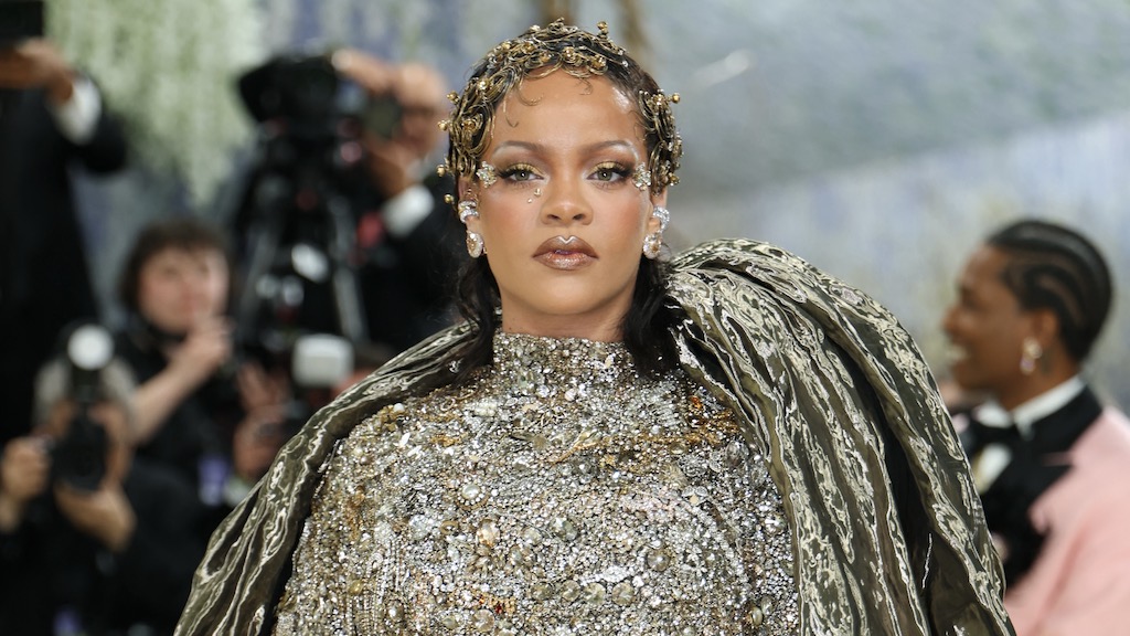 Rihanna arrives for the 2026 Met Gala celebrating "Costume Art" at the Metropolitan Museum of Art, in New York, on May 4, 2026. (Getty Images)