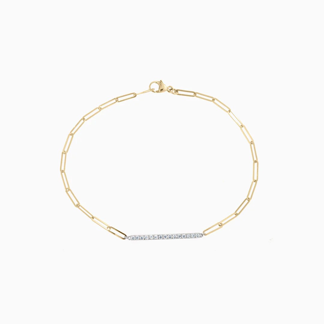 diamond paperclip bracelet graduation gifts