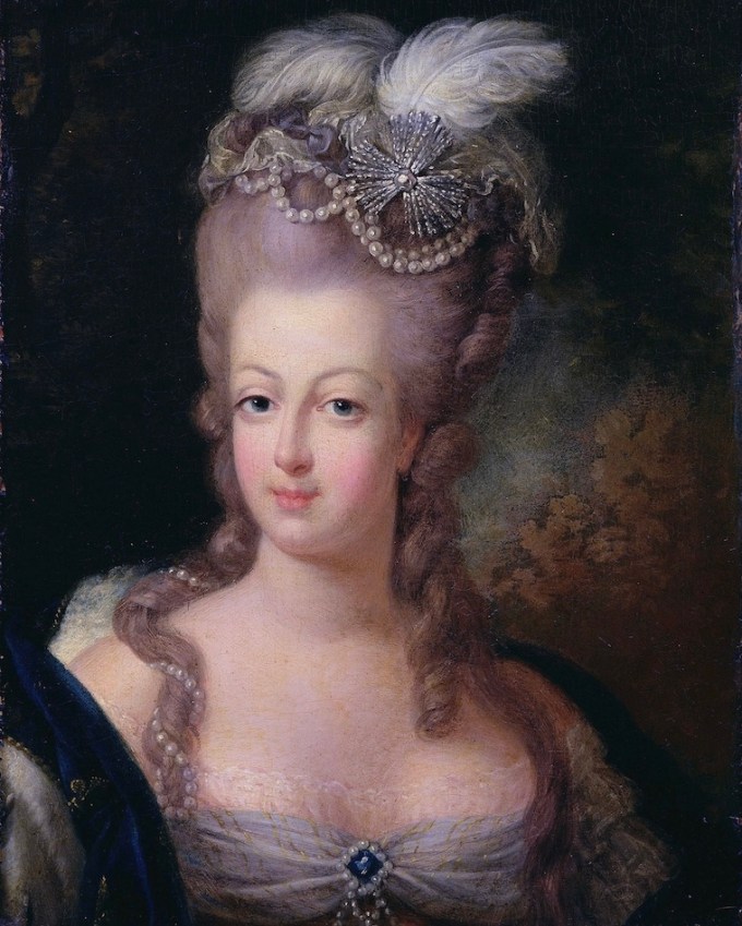 Diamond Feather Jewelry Aigrette Portrait of Marie Antoinette