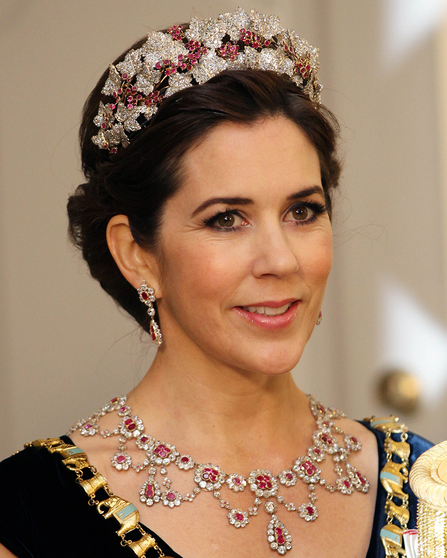 Princess Mary of Denmark attends a Gala Dinner to celebrate Queen Margrethe II of Denmark's 40 years on the throne at Christiansborg Palace Chapel on January 15, 2012 in Copenhagen, Denmark. (Photo by Chris Jackson/WireImage)
