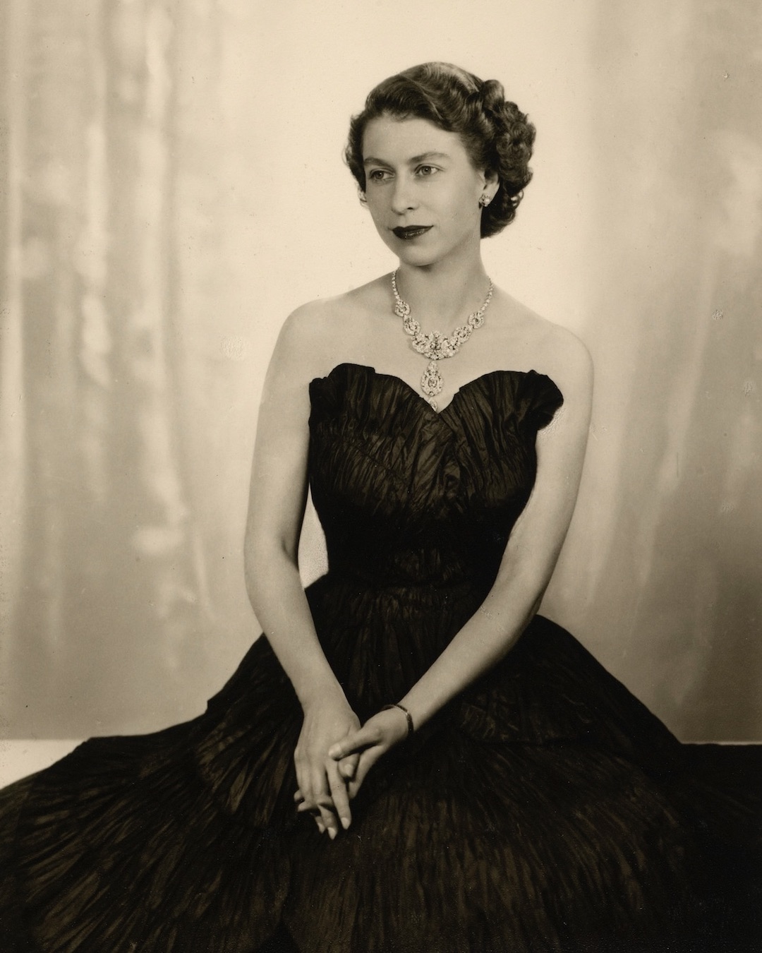 Queen Elizabeth II: Her Life in Style   Queen Elizabeth II, wearing the Nizam of Hyderabad Necklace