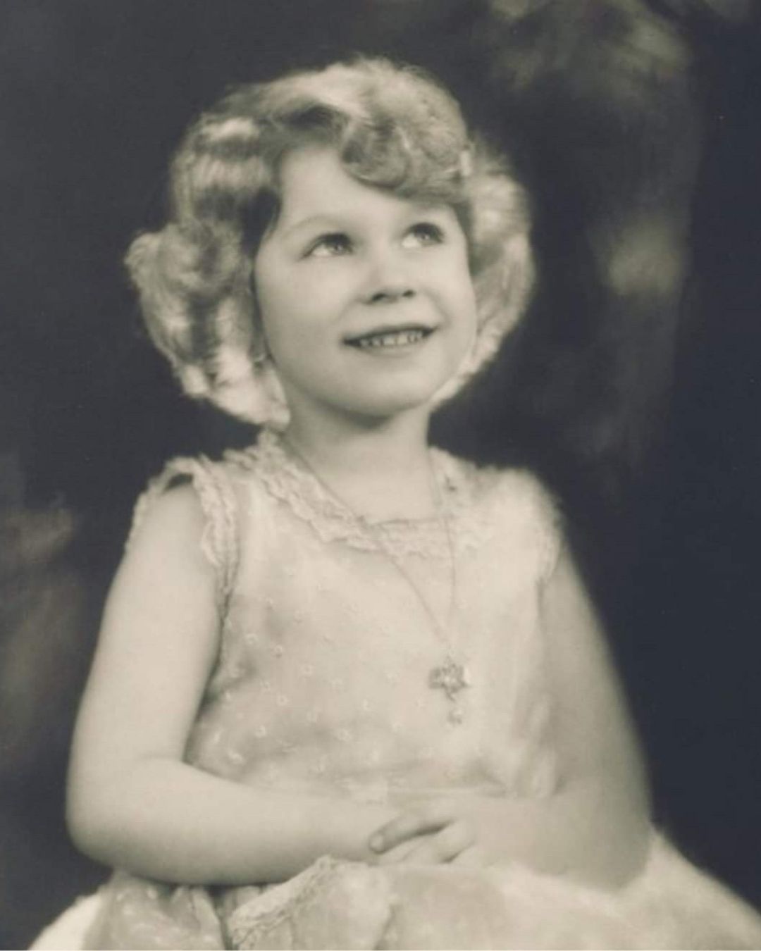 The official photograph of Queen Elizabeth II on her fifth birthday in 1931 