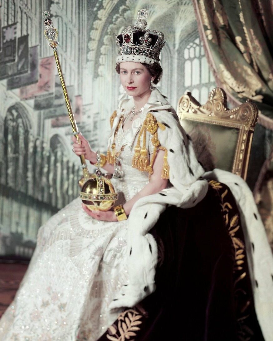 Queen Elizabeth II on her Coronation Day.  Queen Elizabeth II: Her Life in Style
