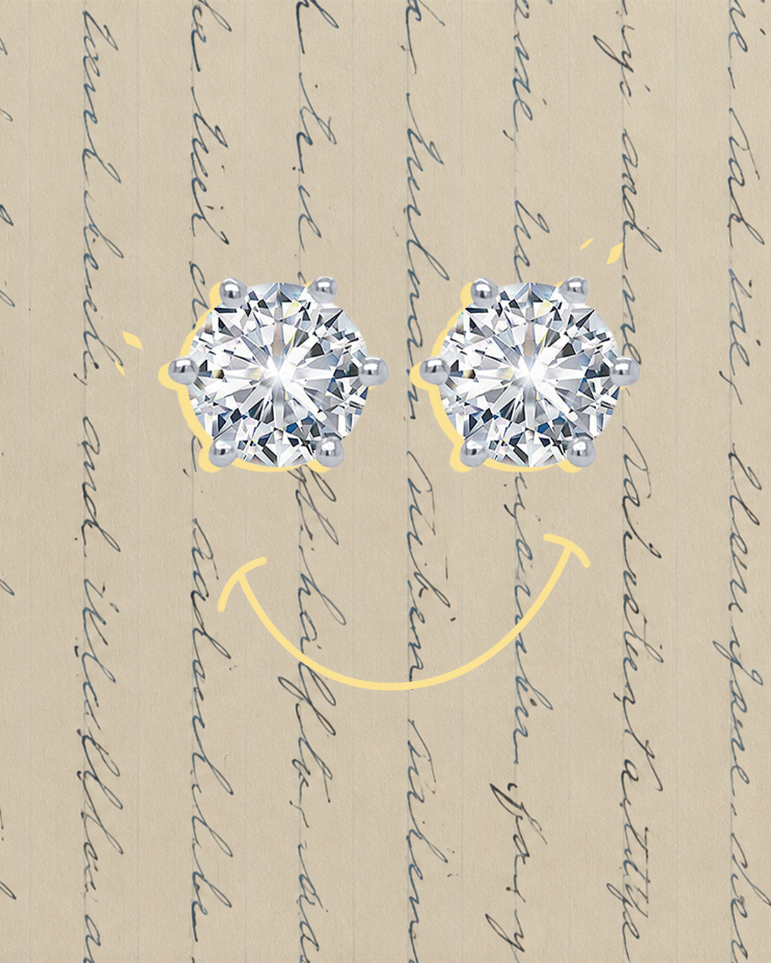  Round brilliant diamond stud earrings 
