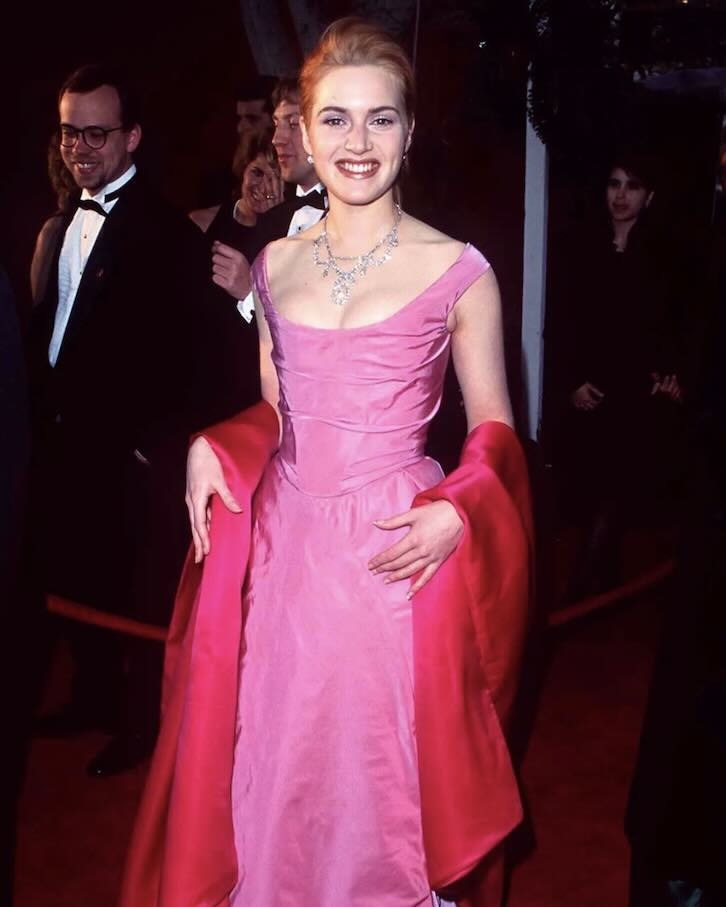 Kate Winslet attends the 68th Annual Academy Awards at the Dorothy Chandler Pavilion in Los Angeles, California, March 25th 1996. (Courtesy of Martin Katz via Getty Images)