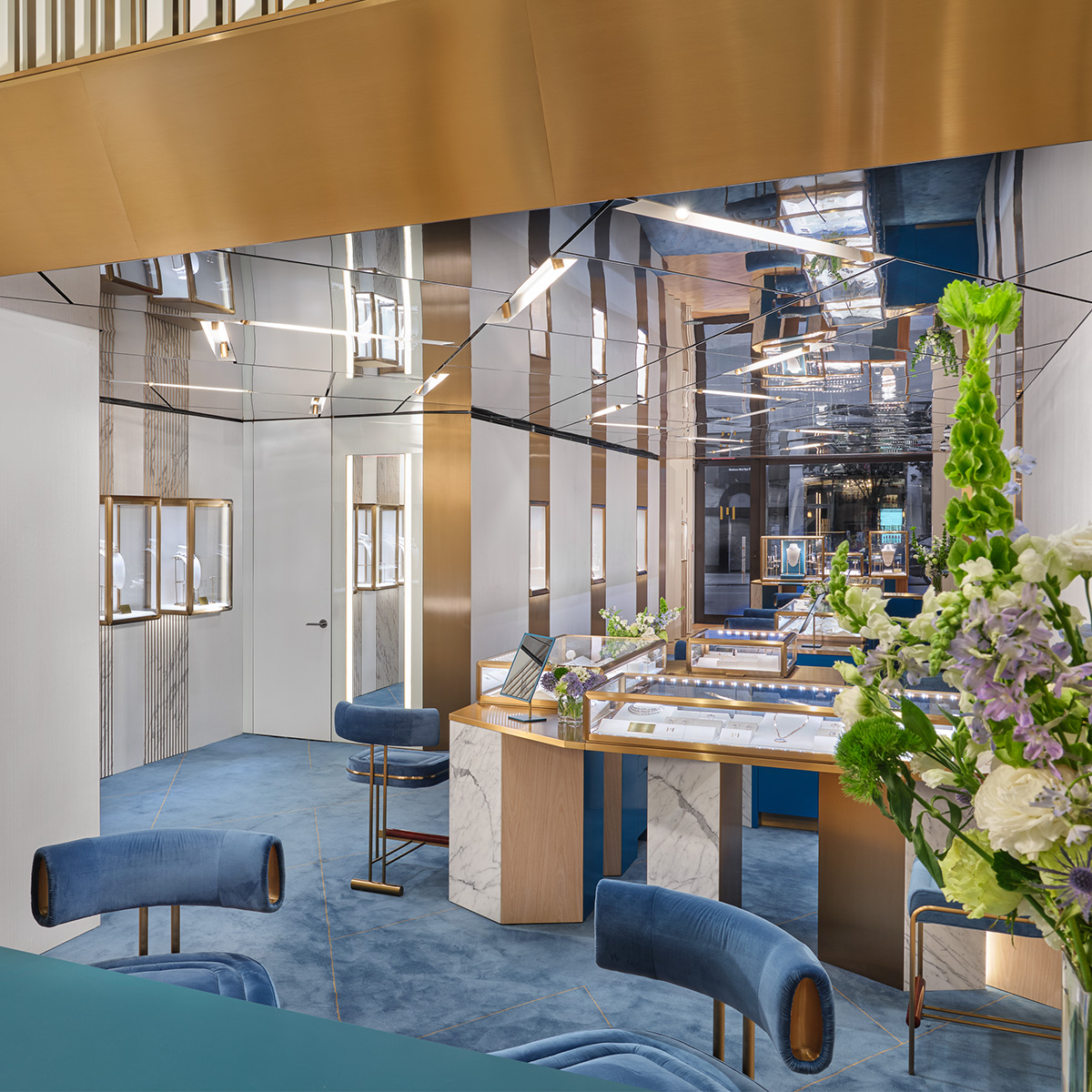 The interior of Marli New York's boutique on Madison Avenue in New York
