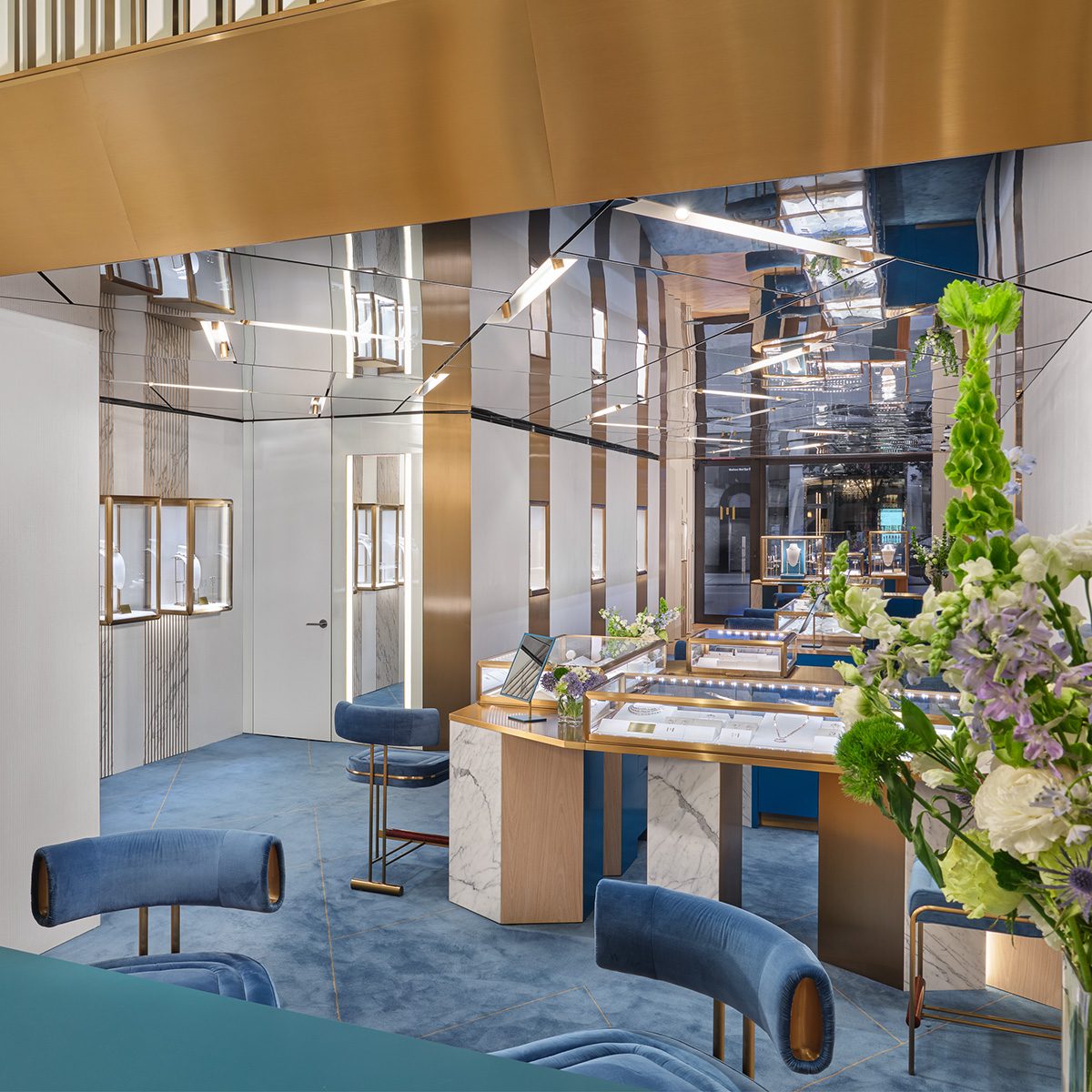 The interior of Marli New York's boutique on Madison Avenue in New York
