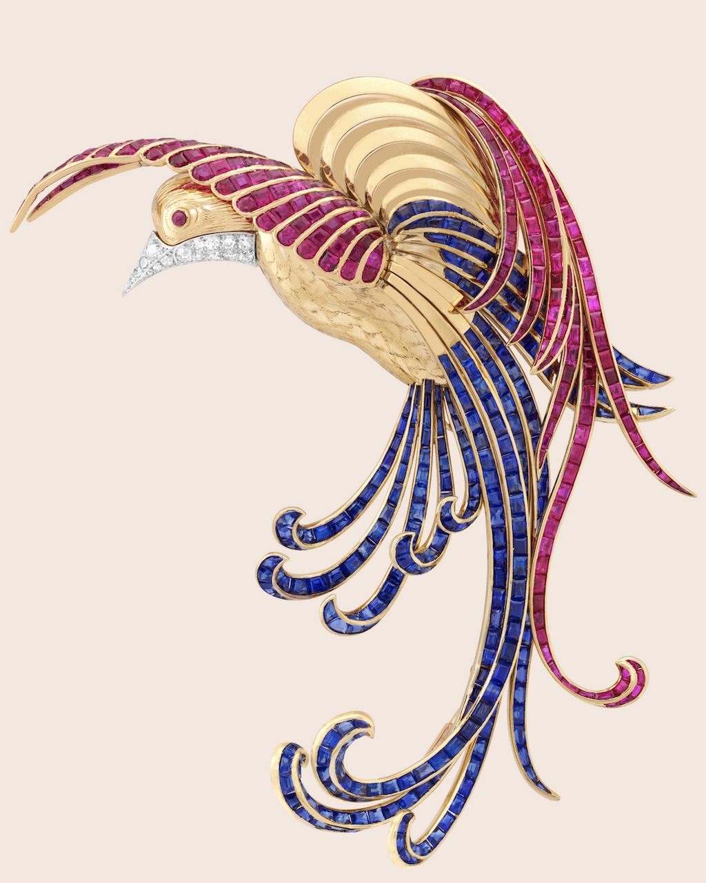 Bird Jewelry  1942 Van Cleef & Arpels Bird of Paradise Clip 